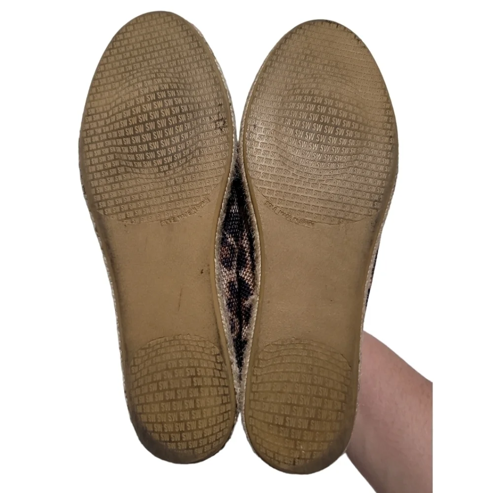 Stuart Weitzman Biarritz Espadrille Loafer Jaguar Animal Print 5.5 Women's